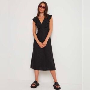 RAILS Black linen Constance Dress - worn once